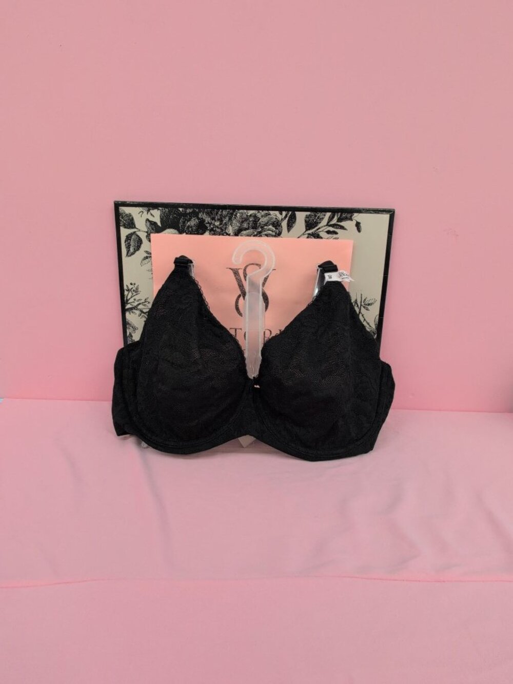 Victoria Secret Invisible Lift Full Coverage Unlined Minimizer Bra 38DDD Black